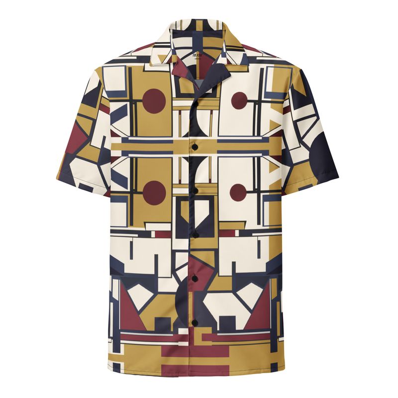 Tribalistic, unisex button shirt. Make sure when ordering this shirt 2 sizes smaller than normal as it is oversized.