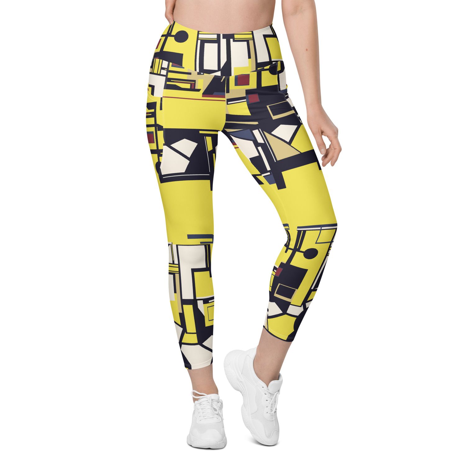 Bauhaus yellow by our house, leggings with pockets