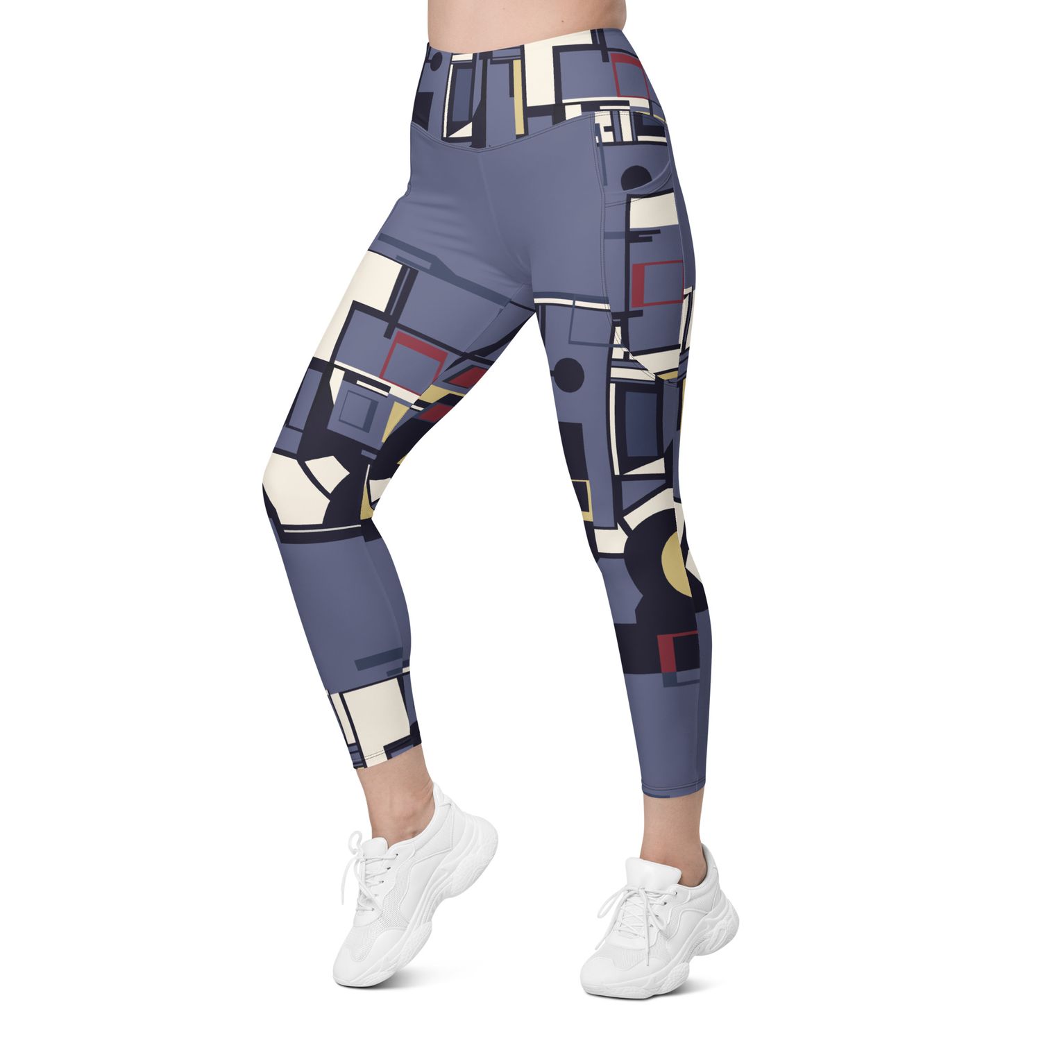 Bauhaus blue by our house, leggings with pockets