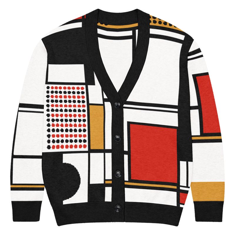 Pop arty, knitted cardigan