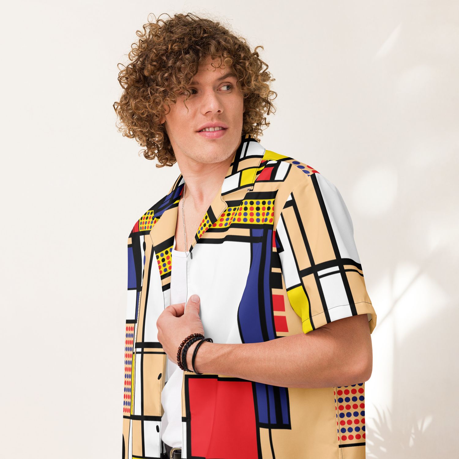Pop arty, unisex button shirt