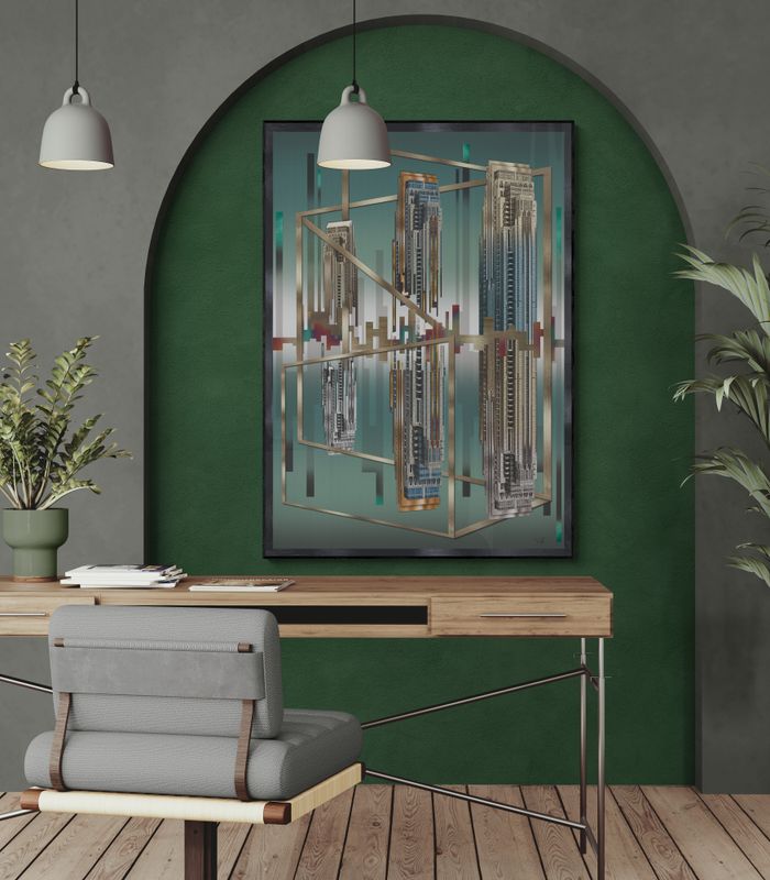 Al Habtoor city, framed matte paper poster