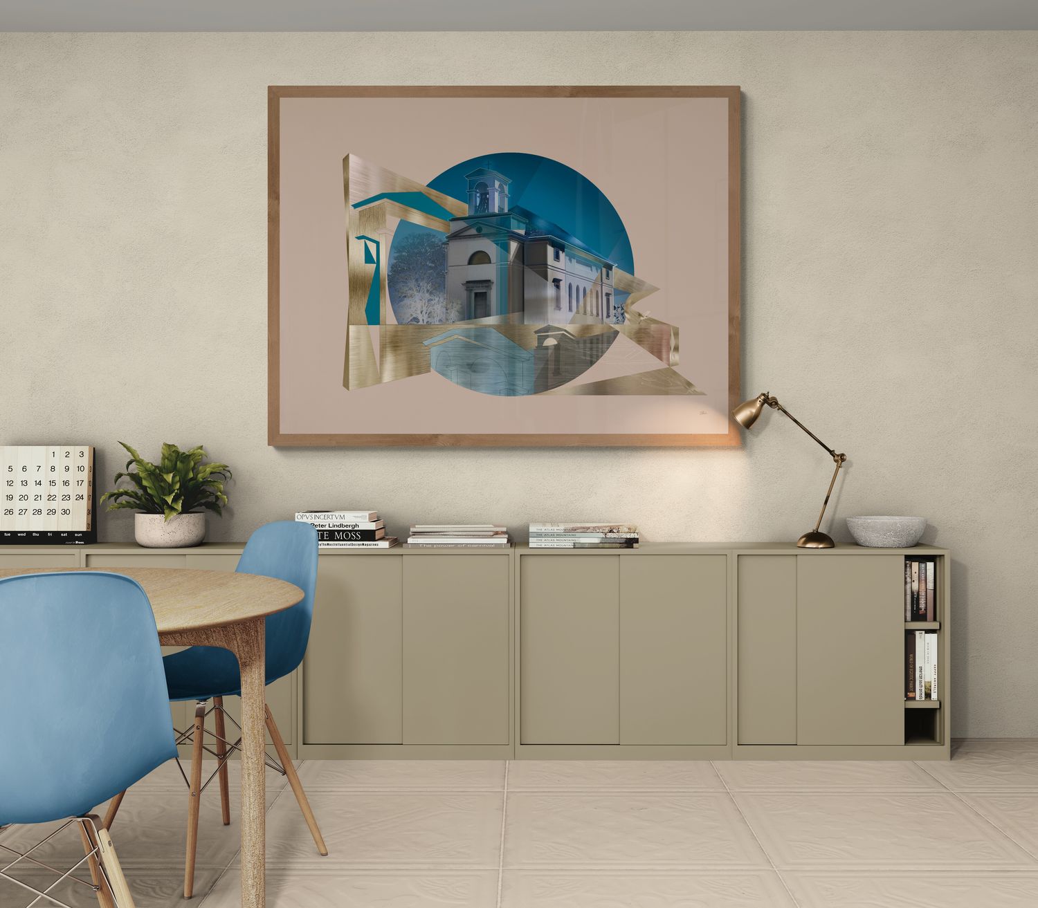 Hørsholm Kirke, framed poster 50x70 cm / 61x91 cm