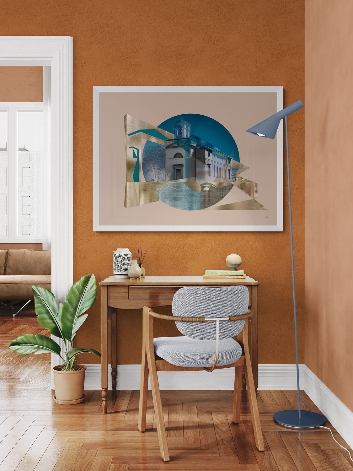 Hørsholm Kirke, framed poster 50x70 cm / 61x91 cm