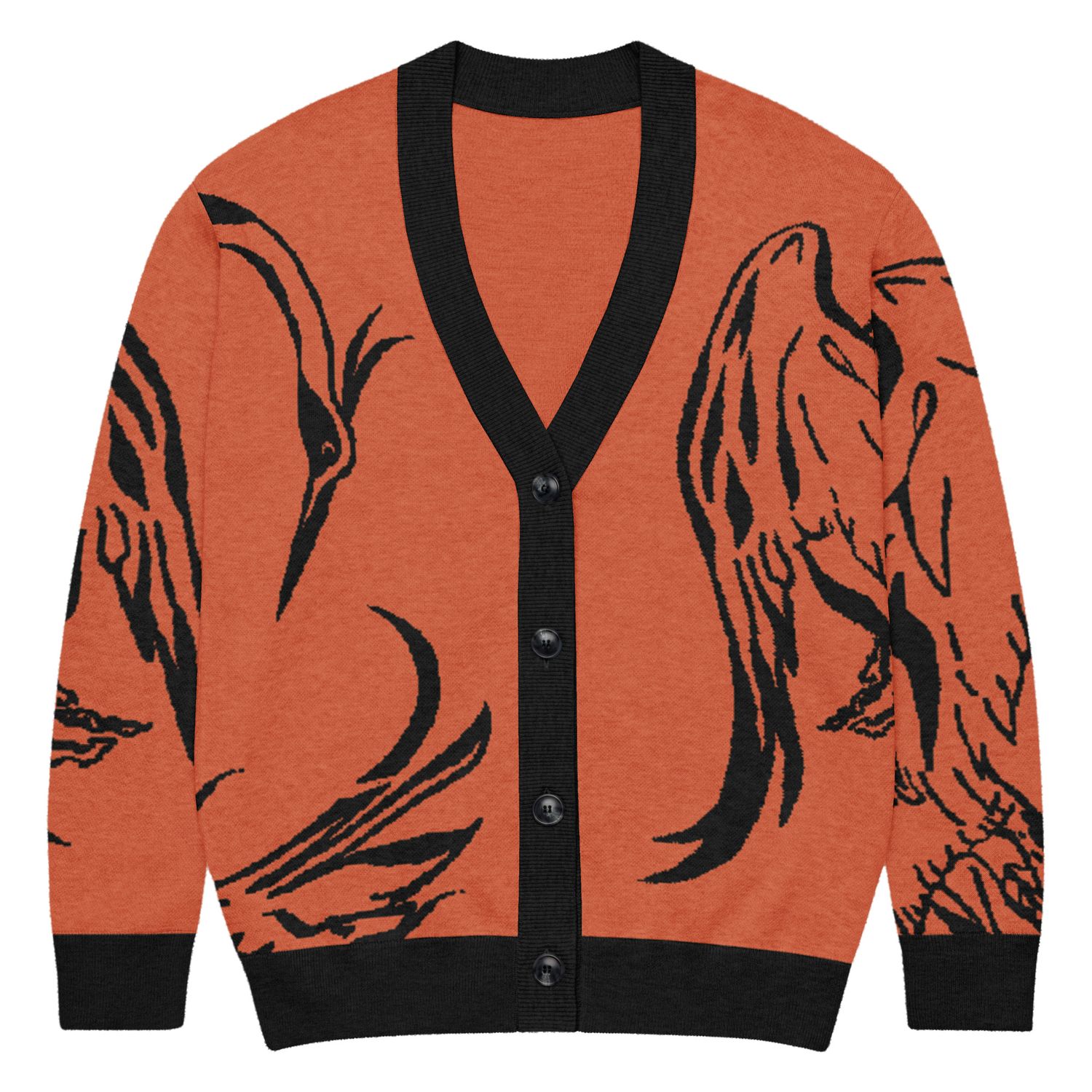 Cardigan dry orange, knitted cardigan