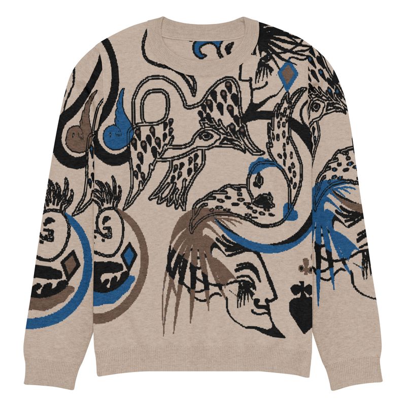 Coconut tatoo, knitted crew neck sweater