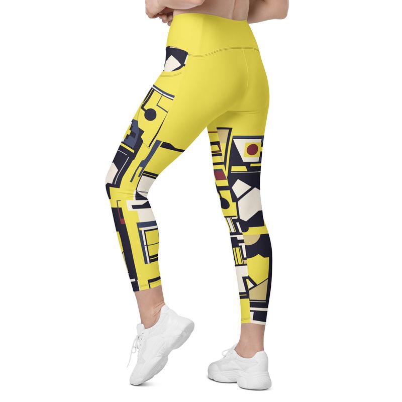 Bauhaus yellow by our house, recycled leggings with pockets