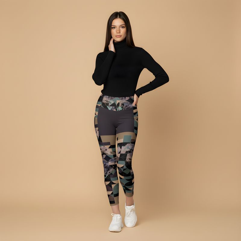 Tree of life, recycled leggings with pockets