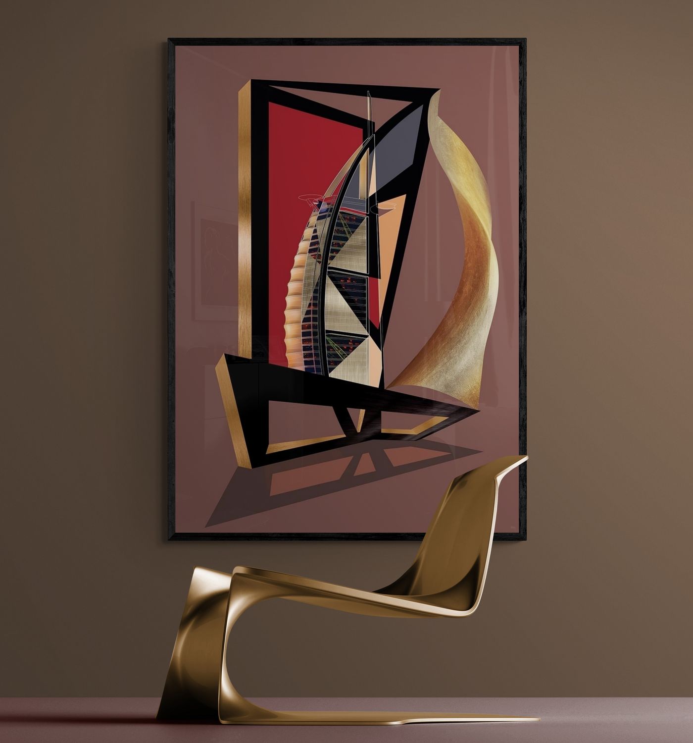 Burj al Arab, framed poster 50x70 cm / 91x61 cm