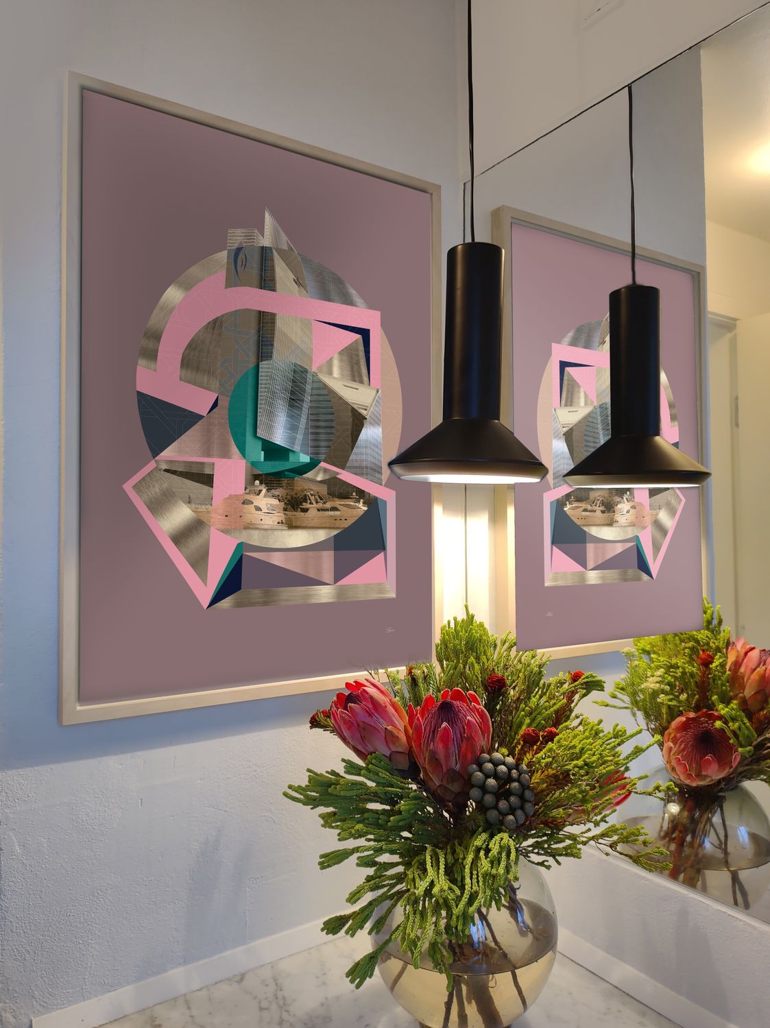 NBD- National Bank of Dubai, framed matte paper poster