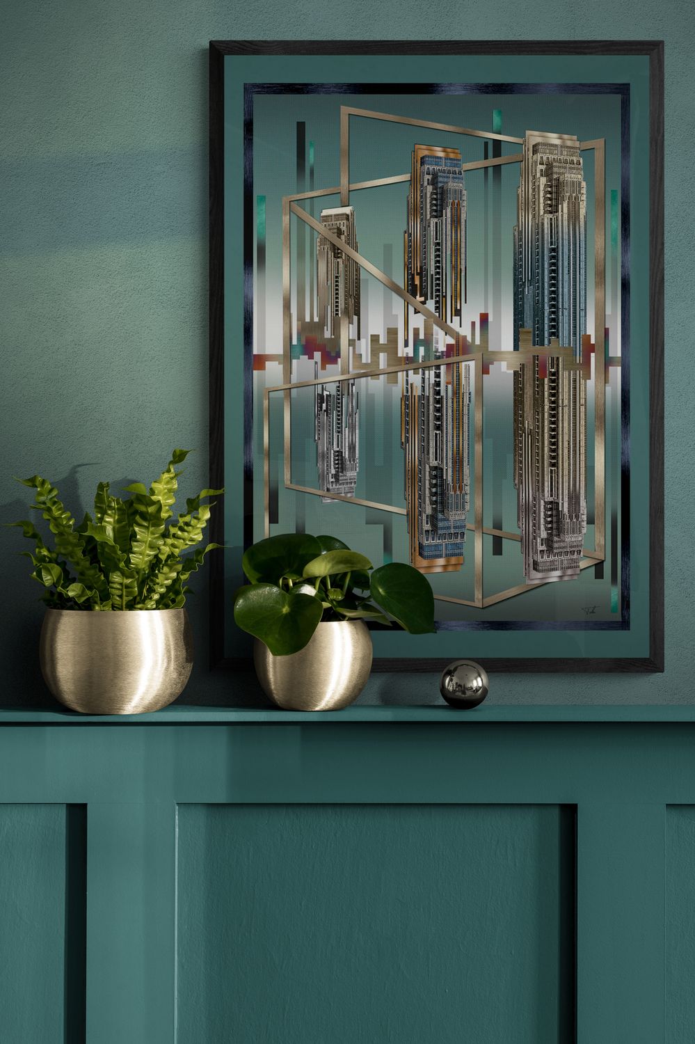 Al Habtoor city, framed matte paper poster