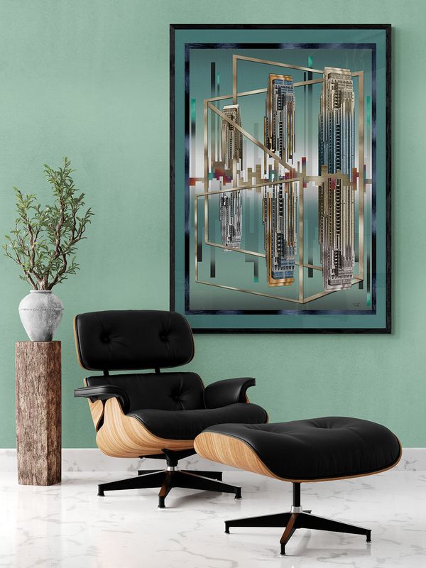 Al Habtoor city, framed matte paper poster