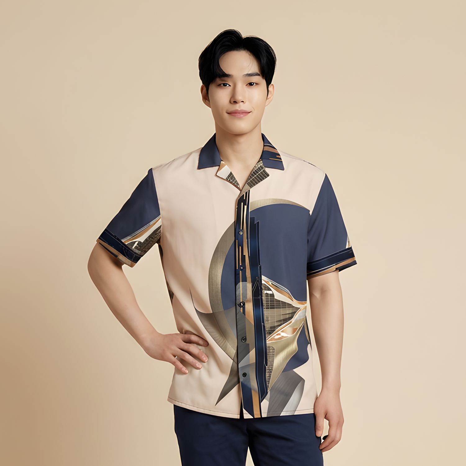 Dubai Creek Golf &amp; Yacht Club, unisex button shirt.