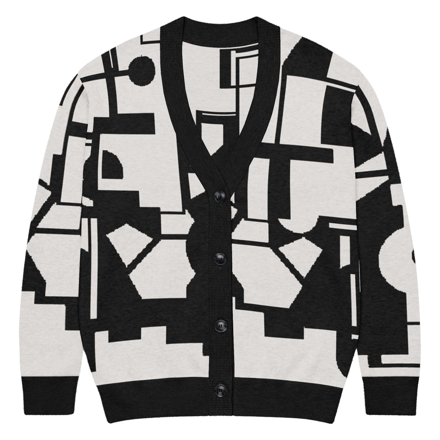 Chess, knitted cardigan