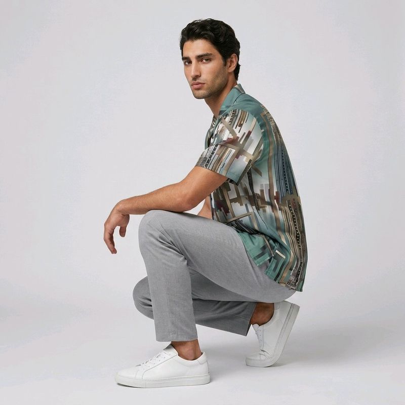 Habtoor City, unisex button shirt