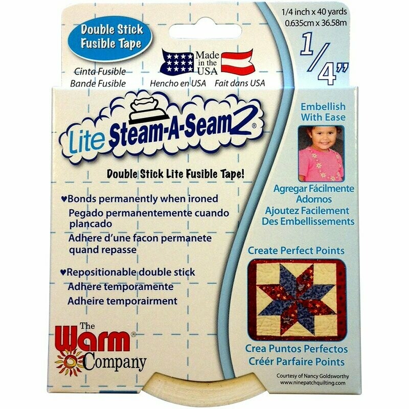 DOUBLE STICK LITE FUSIBLE TAPE (1/4&quot; x 40 YDS)  LITE STEAM-A-STEAM 2 | The Warm Company
