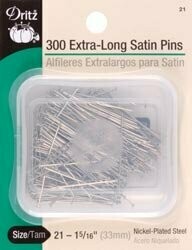 EXTRA LONG  SATIN PINS (300 PC) | Dritz