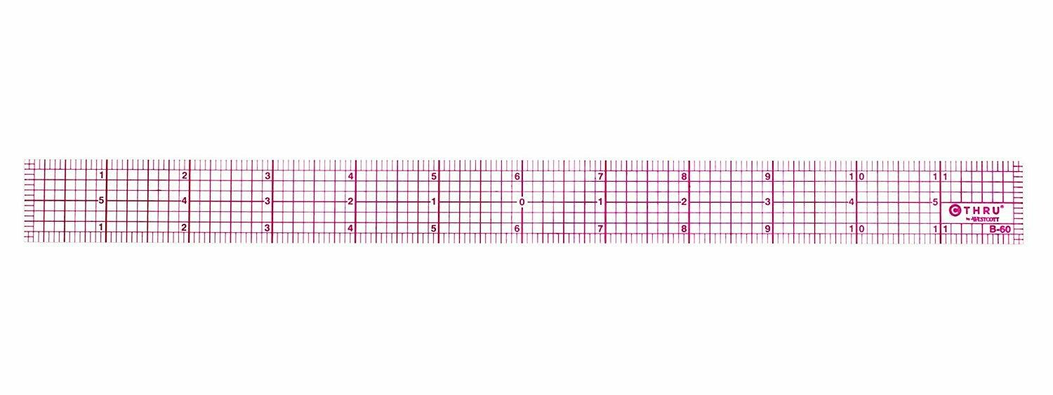 BEVELED 12&quot; x 1&quot; RULER | Westcott