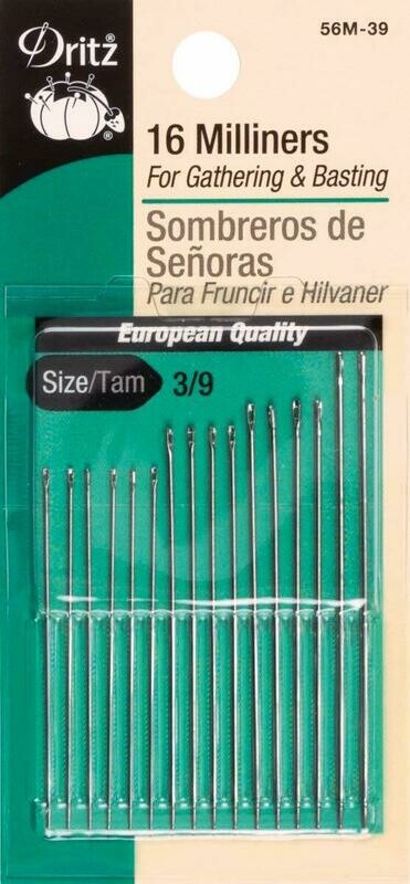 MILLINERS NEEDLES (16 PC / 3/9 SIZE) | Dritz