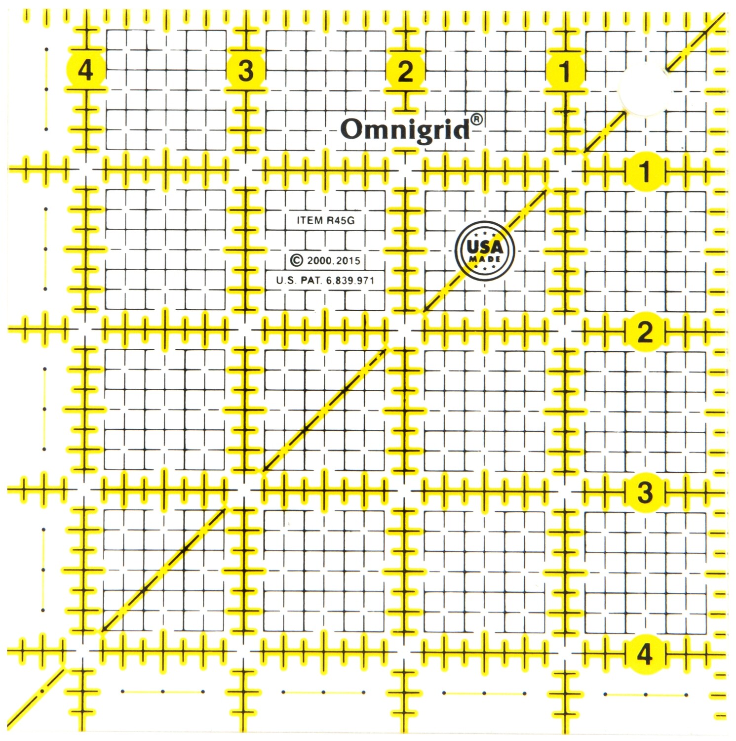 4 1/2&quot; x 4 1/2&quot; QUILTER&#39;S RULER | Omnigrid