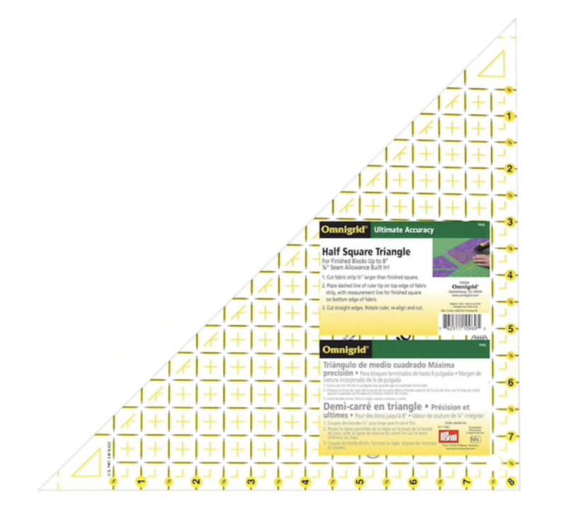 8&quot; HALF SQUARE QUILTER&#39;S RULER | Omnigrid