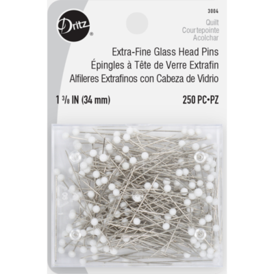 EXTRA-FINE GLASS HEAD PINS 1 3/8" (250 PC) | Dritz