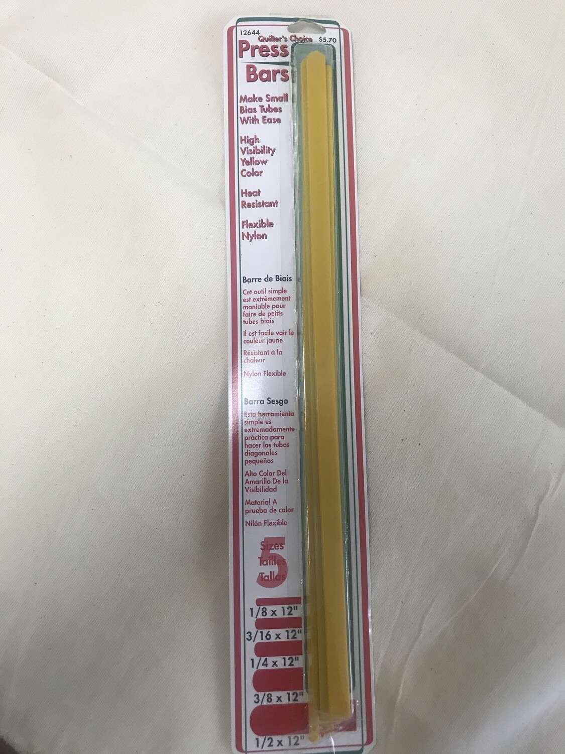 PRESSING BARS (1/8, 3/16, 1/4, 3/8, 1/2 ) | Quilter's Choice