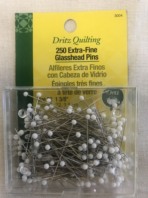 EXTRA - FINE GLASSHEAD PINS (250 PC) | Dritz