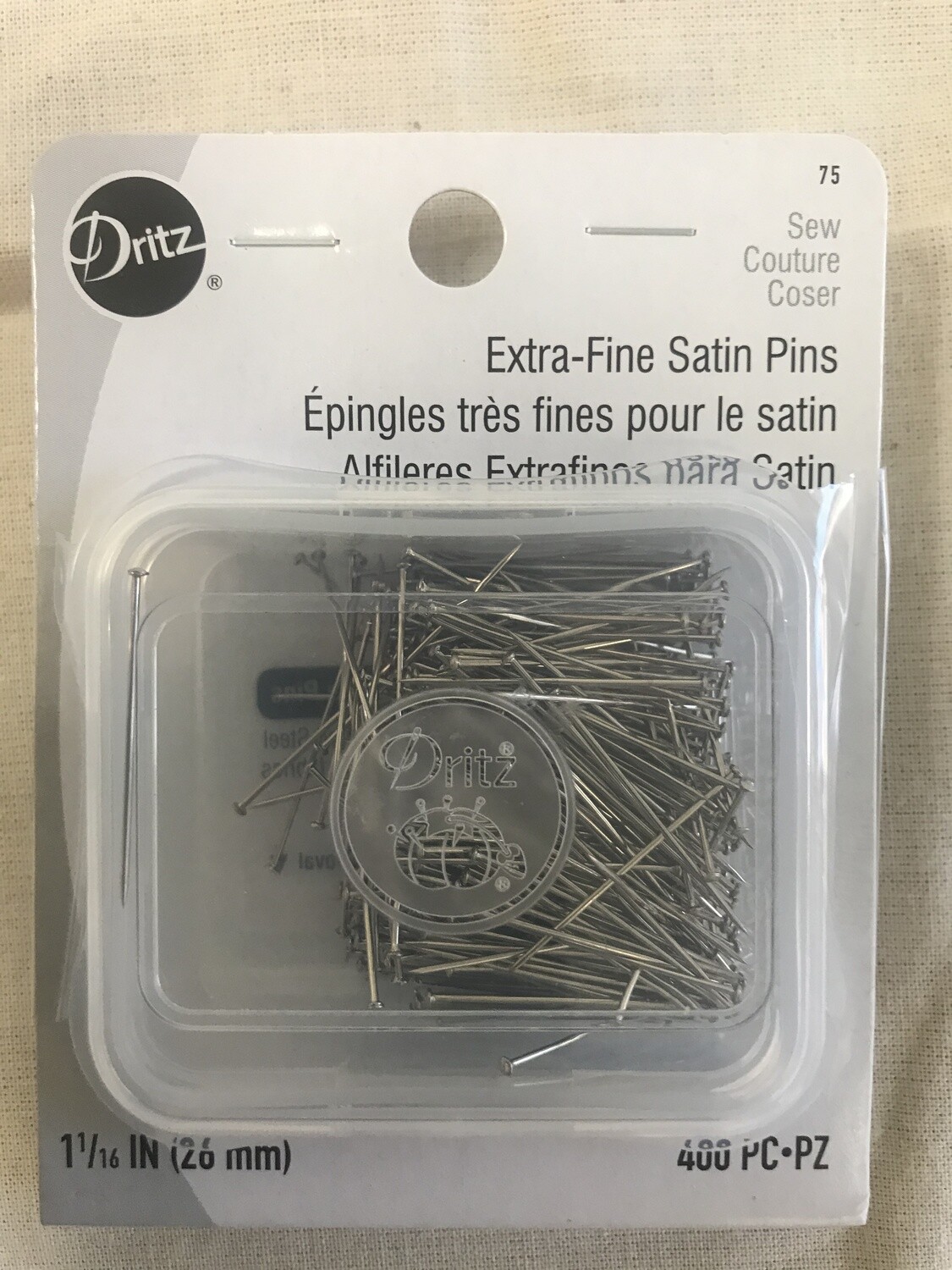EXTRA-FINE SATIN PINS 1/16&quot; (400 PC) | Dritz