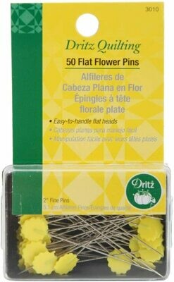 FLAT FLOWER PINS (50 PC) | Dritz