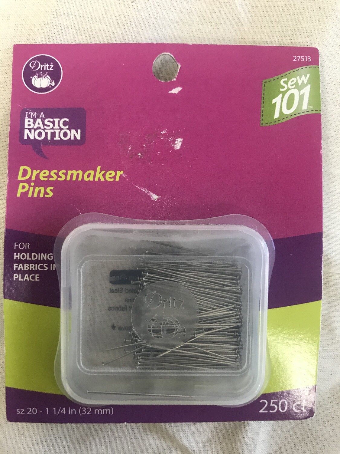 STEEL DRESSMAKER PINS 1 1/4&quot; (250 PC) | Dritz