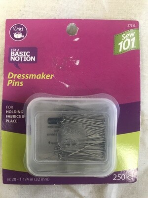 STEEL DRESSMAKER PINS 1 1/4" (250 PC) | Dritz