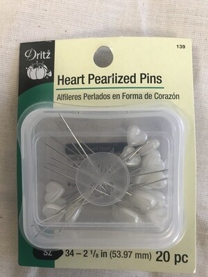 HEART PEARLIZED PINS 2 1/2" (20 PC) | Dritz