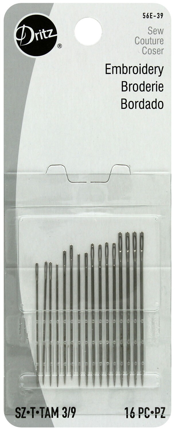 EMBROIDERY NEEDLES (3/9 SIZE, 16 PC) | Dritz