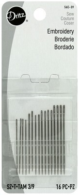 EMBROIDERY NEEDLES (3/9 SIZE, 16 PC) | Dritz