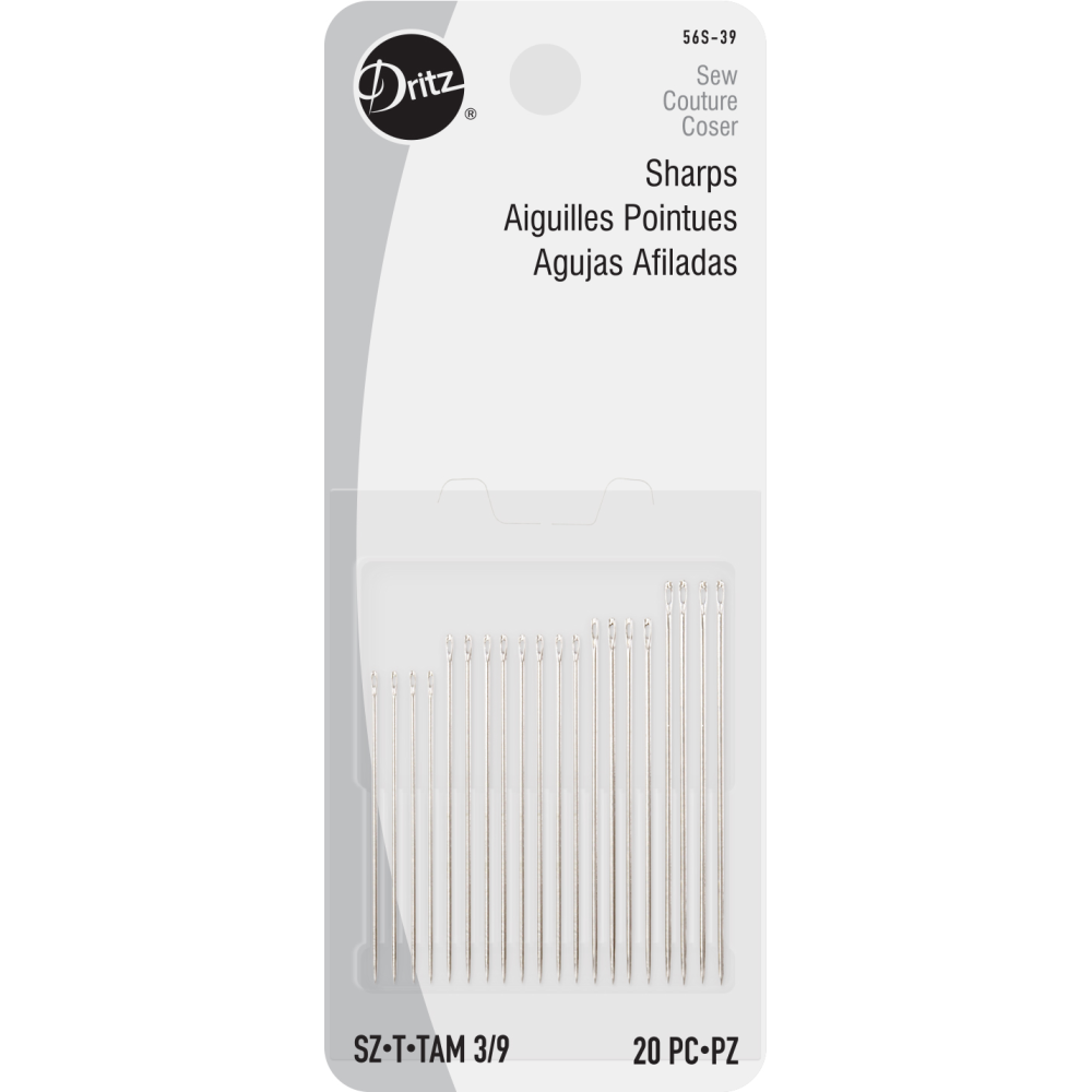 SHARPS NEEDLES ( SIZE 3/9, 20 PCS) | Dritz