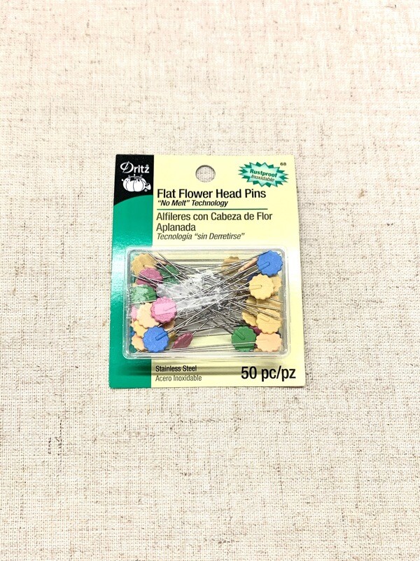 FLAT FLOWER HEAD PINS (50 PC)