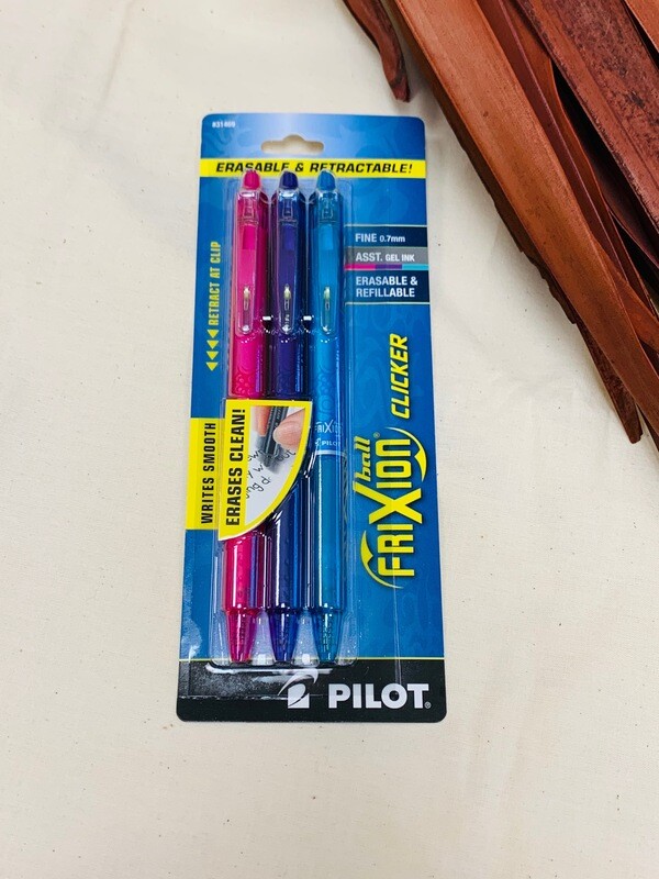 ERASABLE &amp; RETRACTABLE  PENS 3 PACK | Frixion Ball