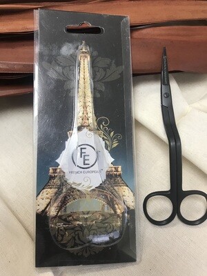 DOUBLE CURVED 6" MACHINE EMBROIDERY BLACK GRAPHITE STEEL | French European