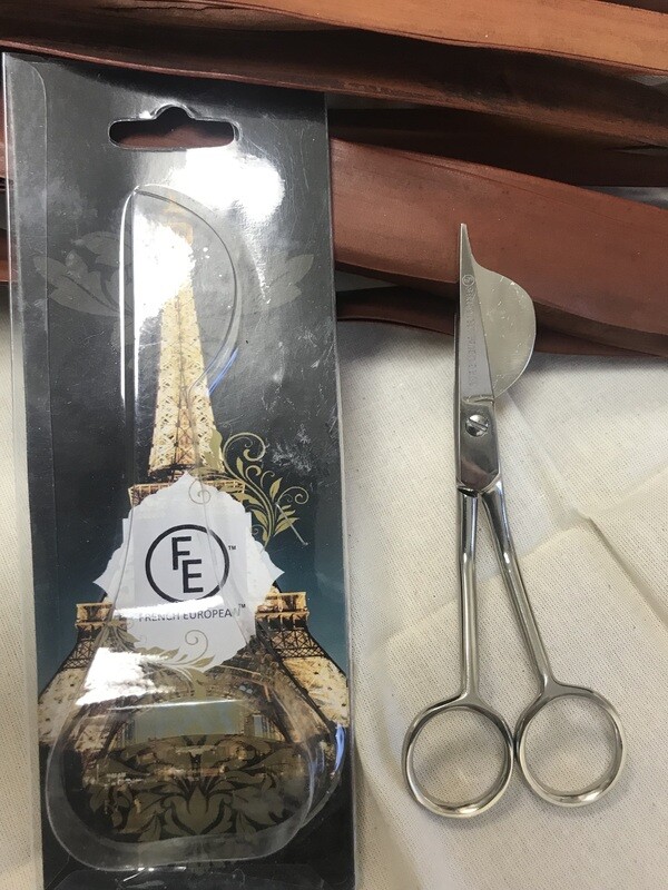 DUCKBILL EXTRA FINE POINT 6&quot; CHROMIUM DOUBLE POINT APPLIQUE SERRATED SCISSORS | French European