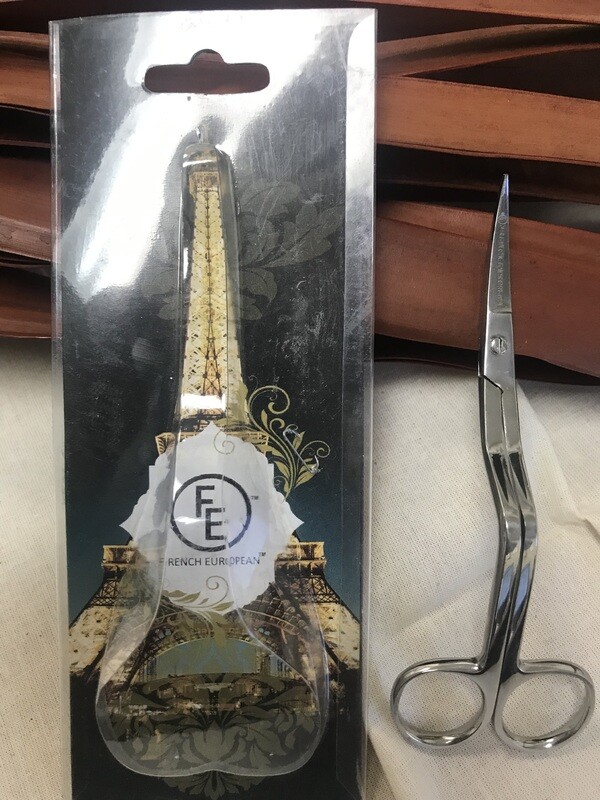 DOUBLE CURVED 6&quot; MACHINE EMBROIDERY CHROMIUM METAL |  French European