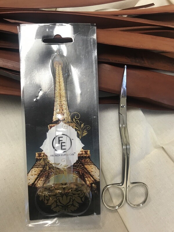 DOUBLE CURVED 6&quot; MACHINE EMBROIDERY LIGHT NICKEL METAL |  French European