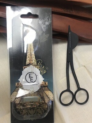 DUCKBILL EXTRA FINE POINT 6" BLACK GRAPHITE DOUBLE POINT APPLIQUE SERRATED SCISSORS | French European