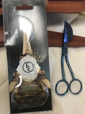 DUCKBILL 6" BLUE TUNGSTEN DOUBLE POINT APPLIQUE SERRATED SCISSORS | French European