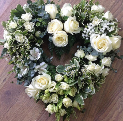 White Grouped  Heart