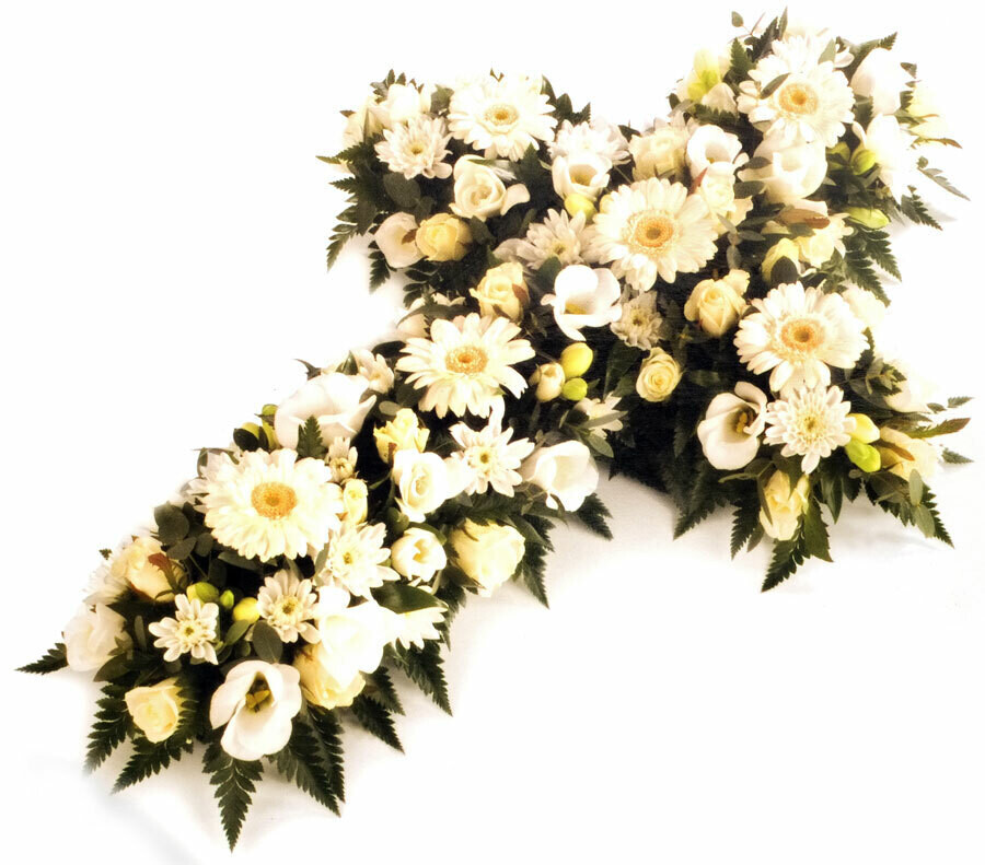 White Open Cross