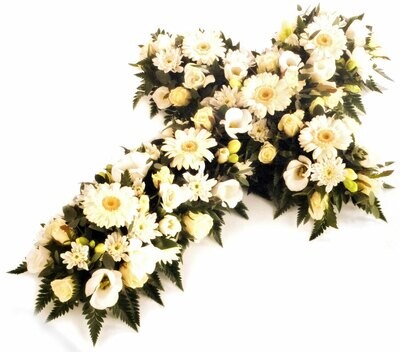 White Open Cross