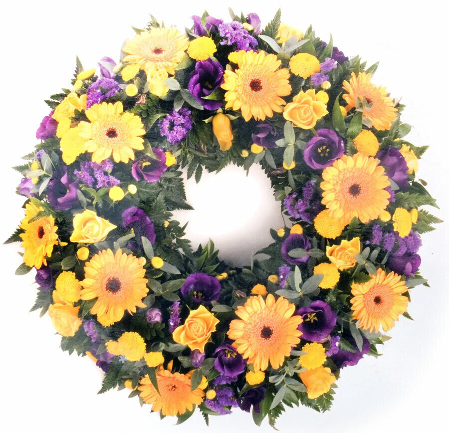 Yellow and Purple Wreath