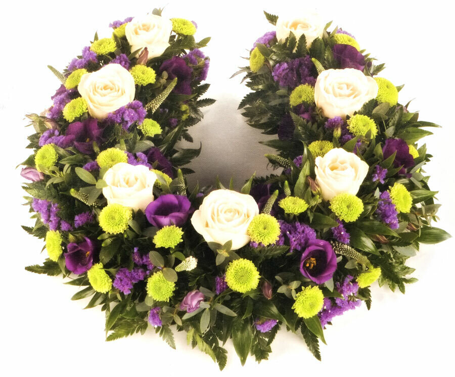 Purple and Lime Horseshoe