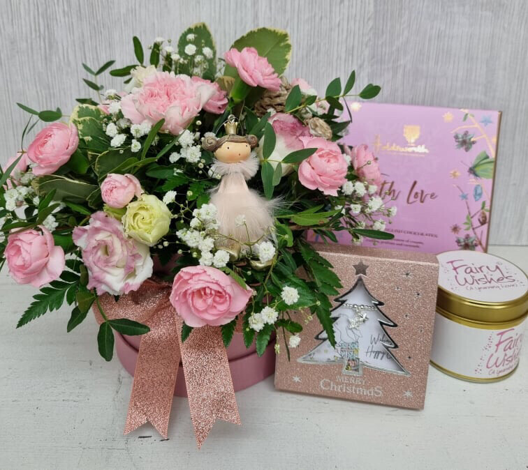 Sugar Plum Fairy Hat Box Candle Chocolate And Bracelet